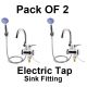 Instant Electric Tap Pack Of 2 Water Heater Sink Fitting With Shower Geyser Digital Display Head For Ktchen and Bathroom(HAM MALL APPLIANCES)